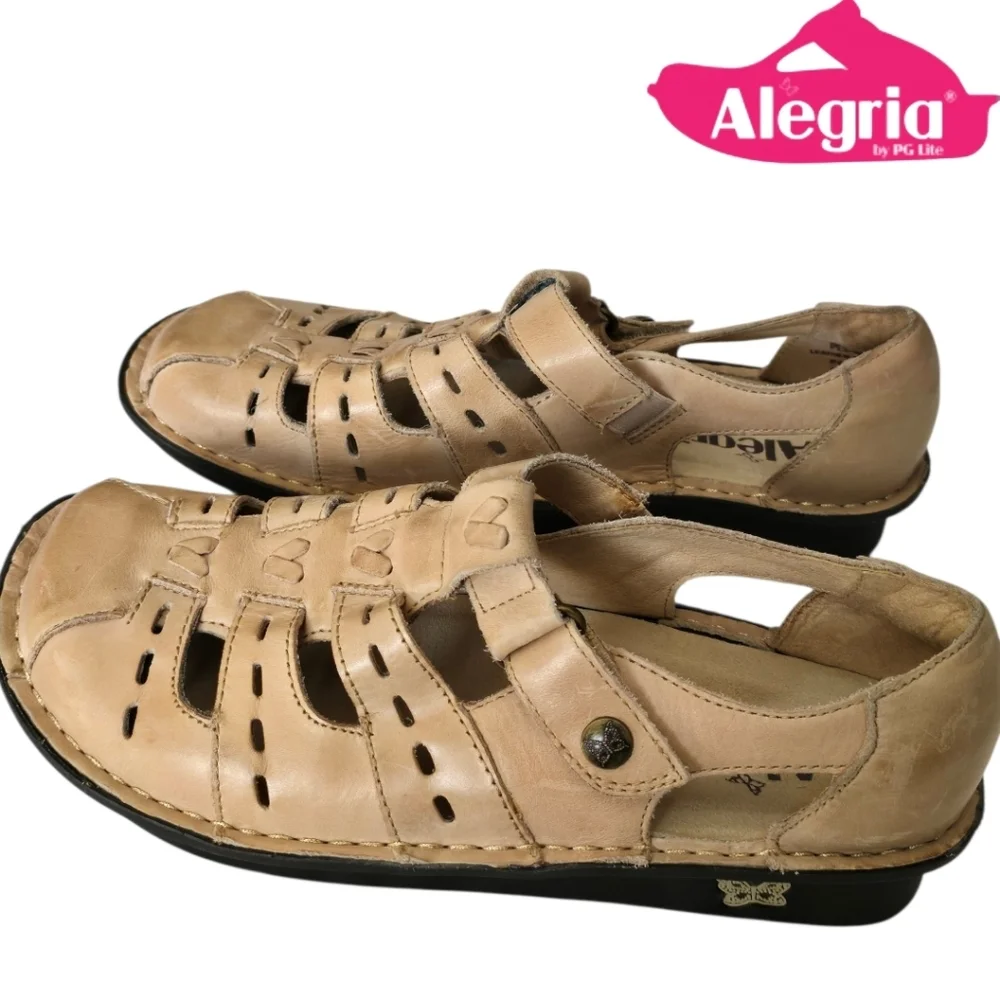 Alegria Pesca PES-628 Almond Leather Fisherman‎ Sandal Size EU 36 US 6/6.5 - Picture 2 of 8